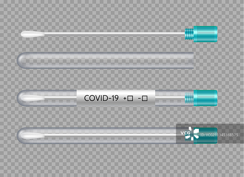 逼真检测用试管棉签图片素材