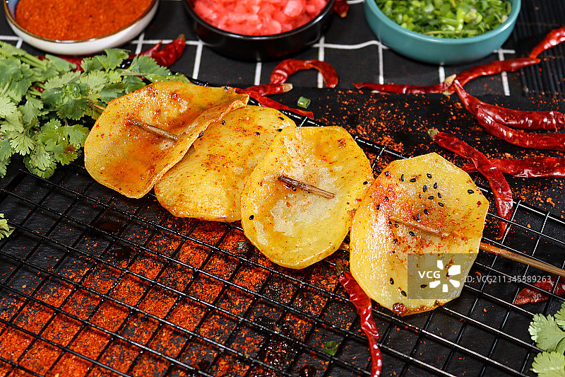 土豆片烧烤图片素材
