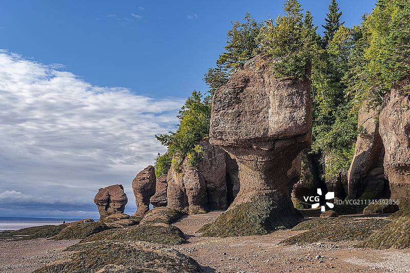 加拿大岩层仰视图片素材