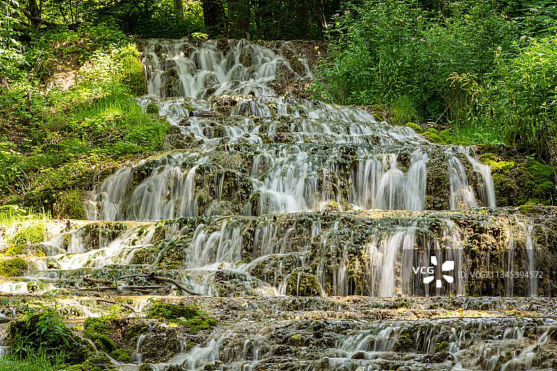 匈牙利赫维什森林瀑布风景图片素材