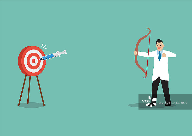 医生或医学研究人员注射疫苗图片素材