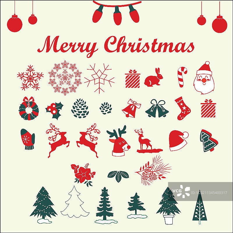 圣诞节元素设计合集图片素材