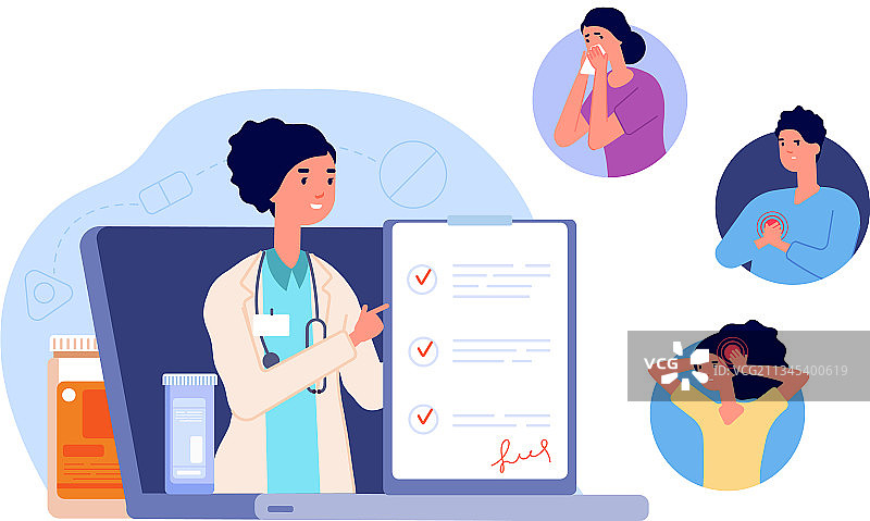 远程医疗在线咨询网络医疗图片素材