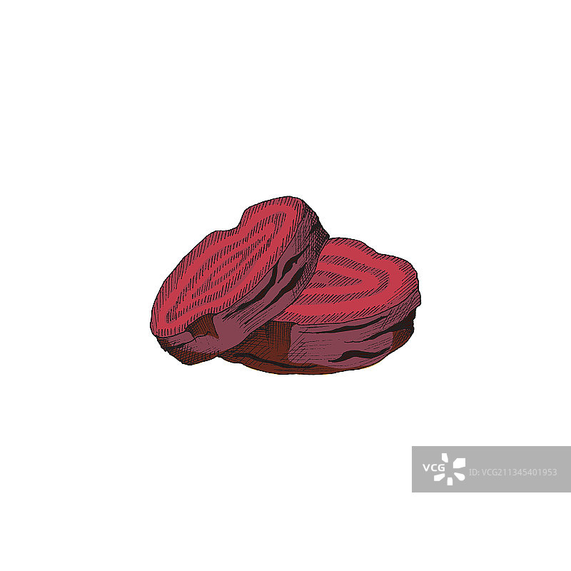 切片的红色甜菜根蔬菜图片素材