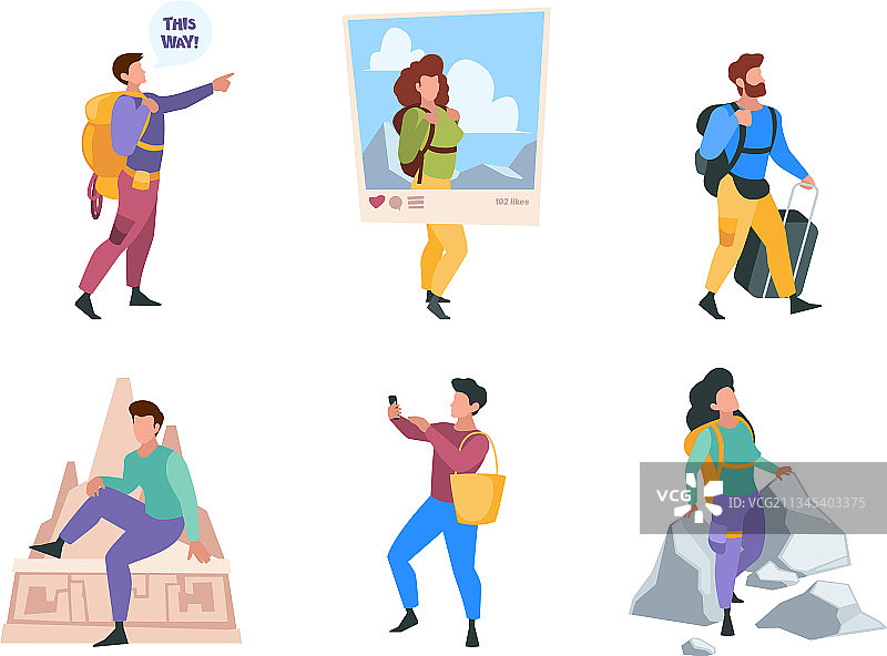 旅行者家庭情侣人物图片素材