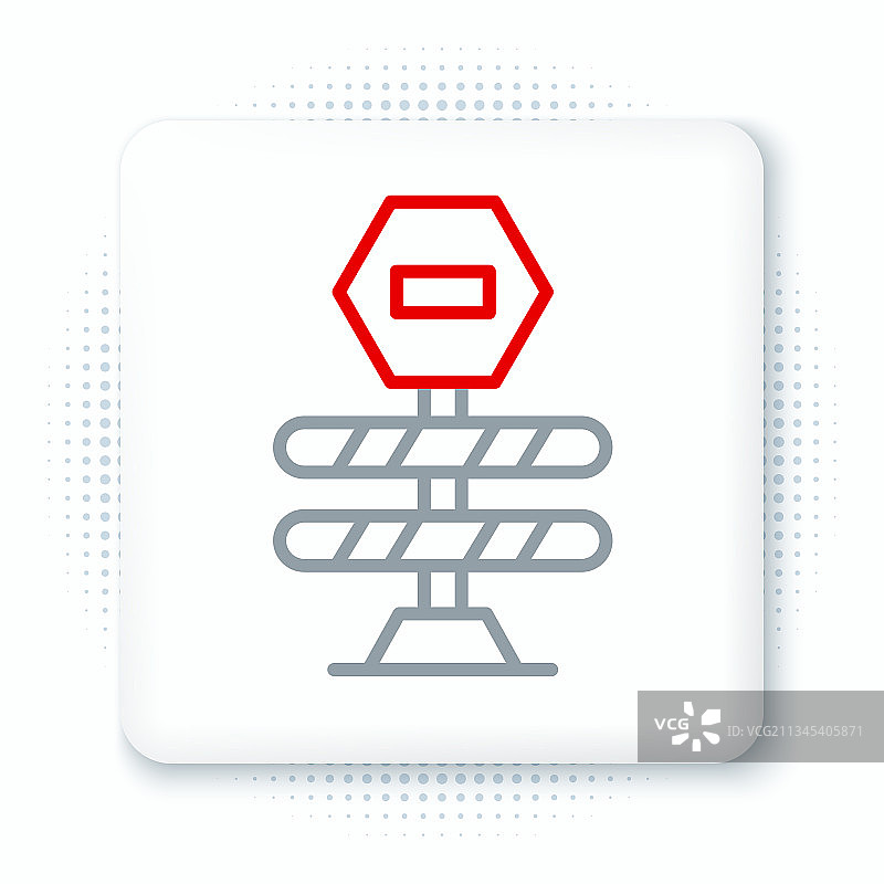 线道屏障图标隔离白色图片素材