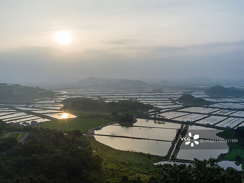 宁海王干山日出图片素材