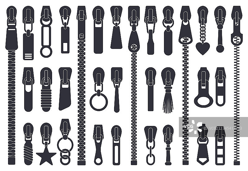 拉链紧固件服装拉链拉头图片素材