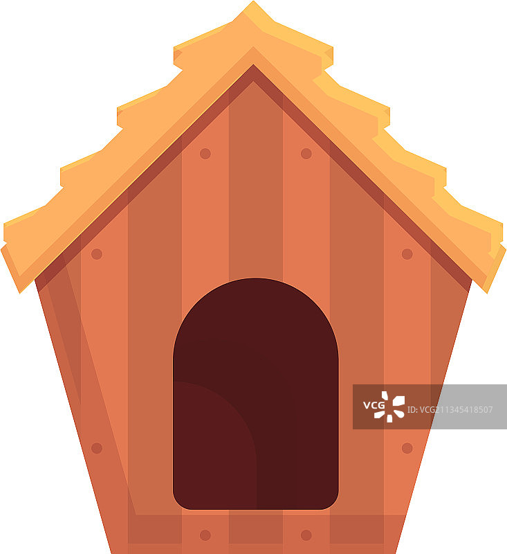 木板狗窝卡通小狗宠物图标图片素材