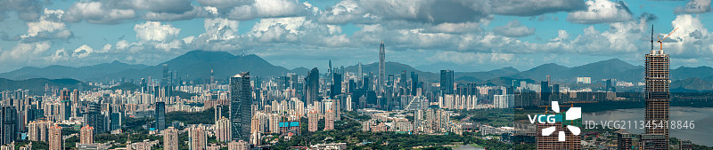 中国广东省深圳市经济特区全景图片素材