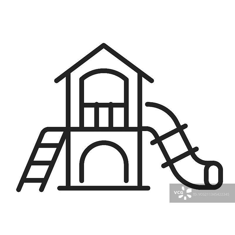 线性儿童游乐场图标图片素材