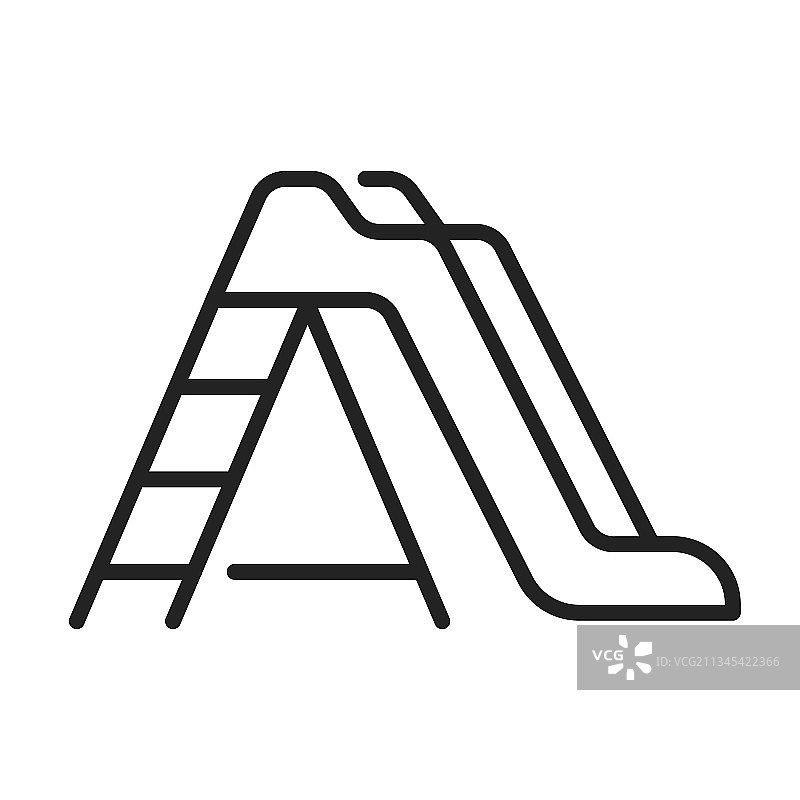 线性街道滑梯图标图片素材