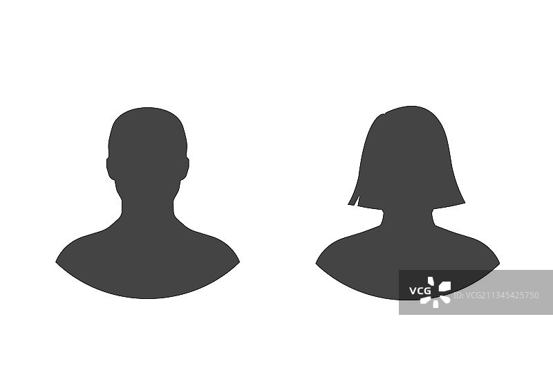 男人和女人的轮廓剪影图片素材
