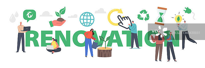 使用小工具的装修概念人物图片素材