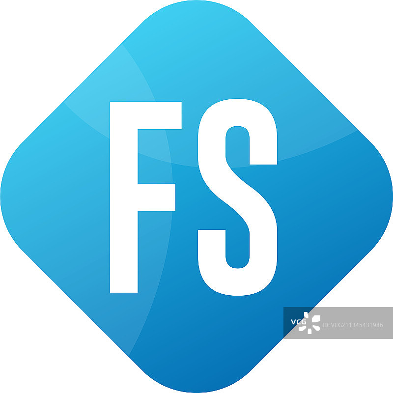 简约风格FS字母标志设计图片素材