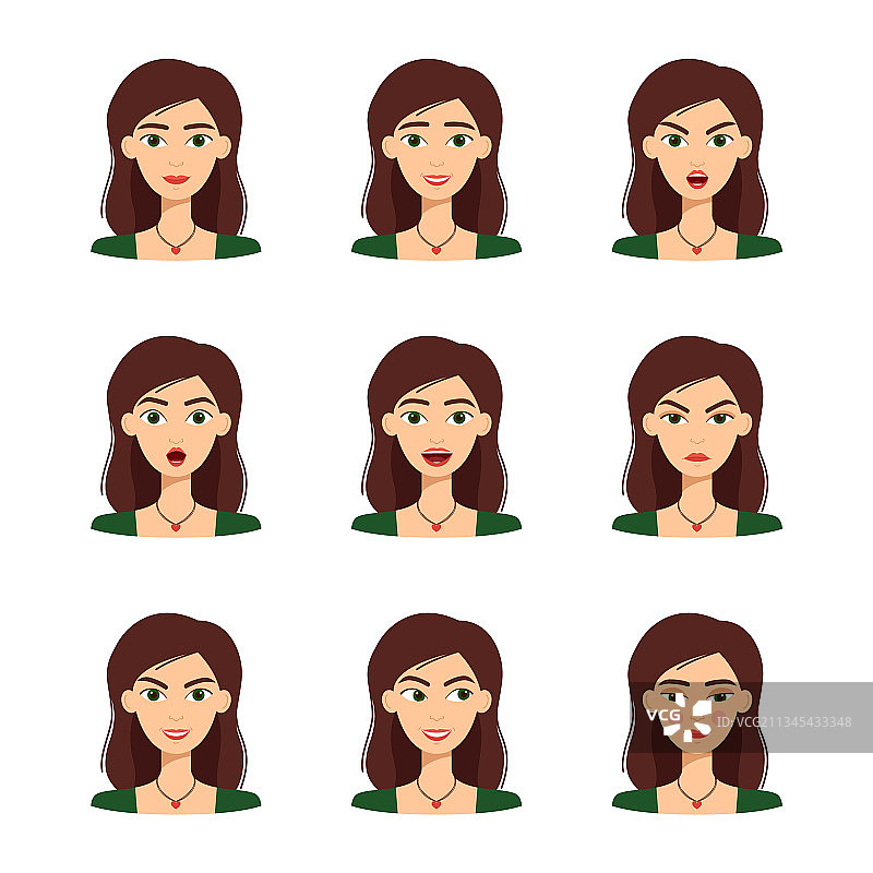 美丽的女孩情绪素材图片素材