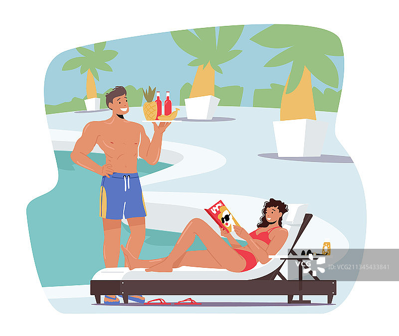 夏季度假的年轻游客图片素材