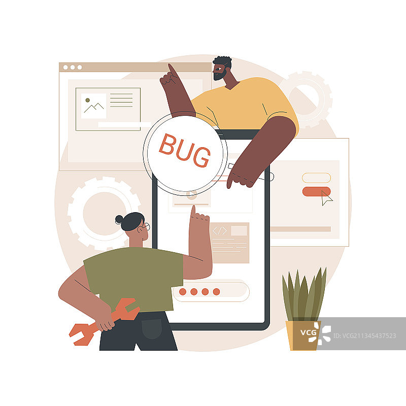 软件测试抽象概念图片素材