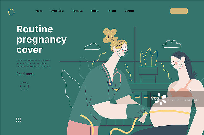 医疗保险模板 - 孕期检查图片素材