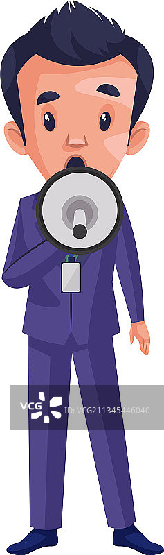 记者男孩卡通人物图片素材