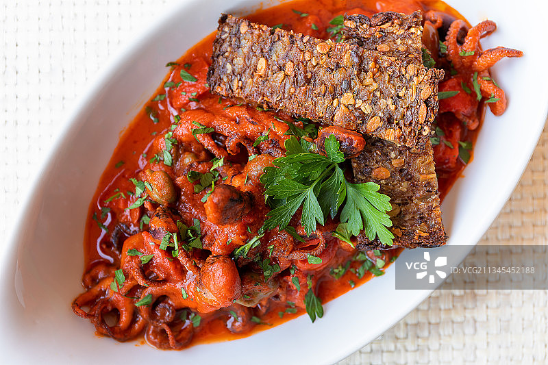 餐盘美食特写，意大利罗马图片素材