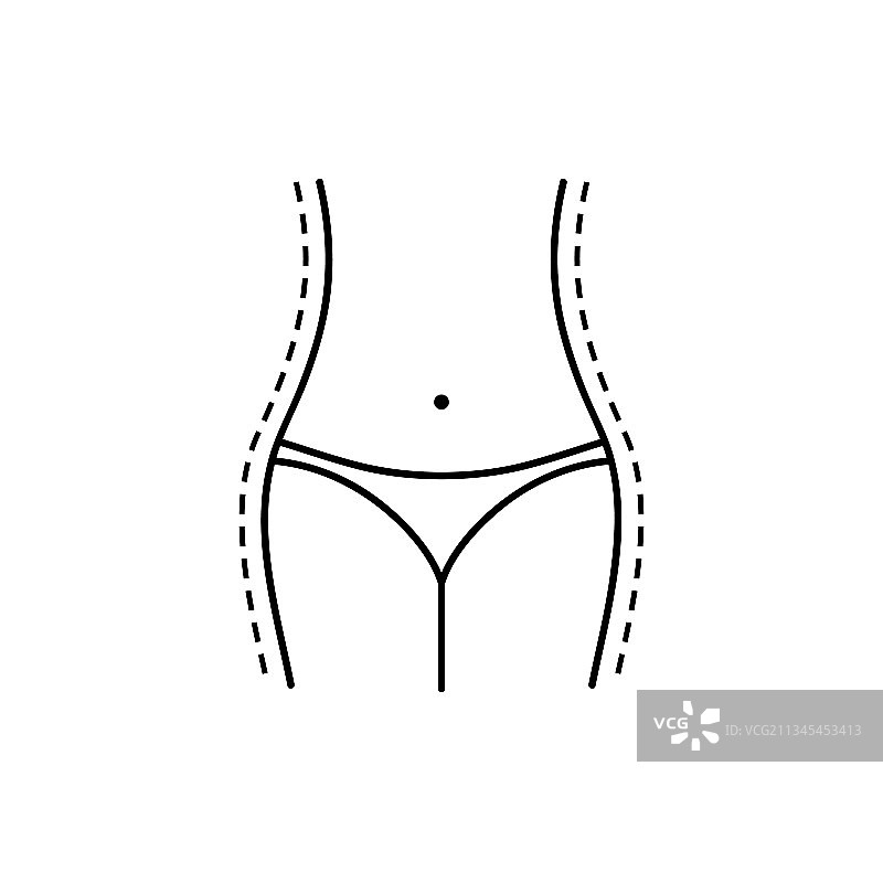 腿部线条艺术图标图片素材