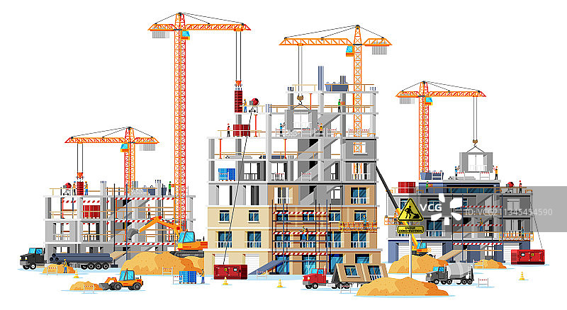 建筑工地banner图片素材