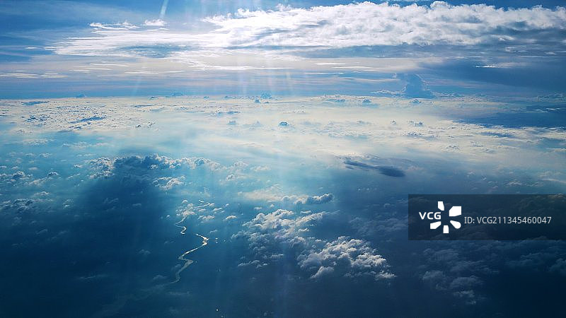天空云景航拍景观图片素材