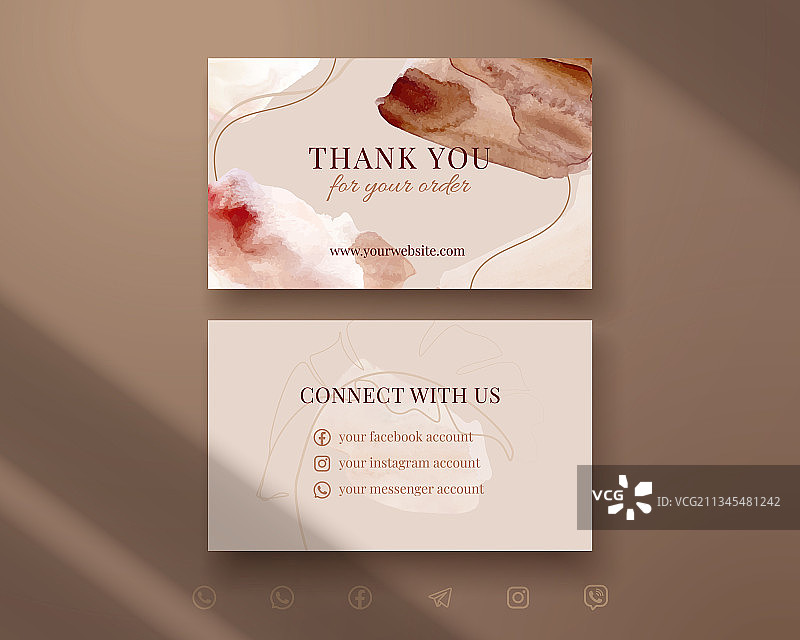 感谢您的订单名片模板图片素材