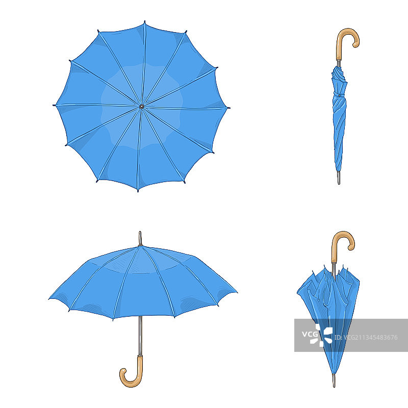 卡通雨伞合集图片素材