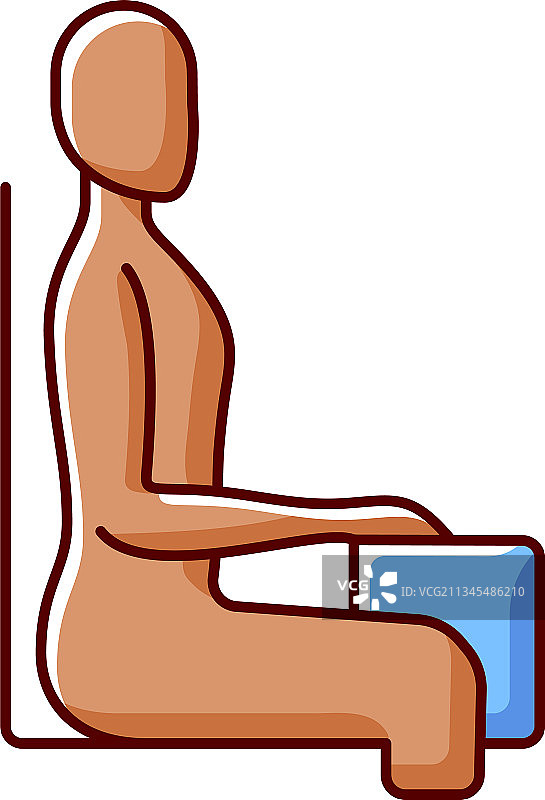 直立坐姿RGB颜色图标图片素材