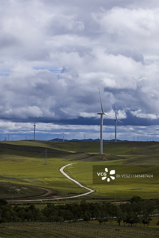 魅力康保草原瞬息万变的天空图片素材