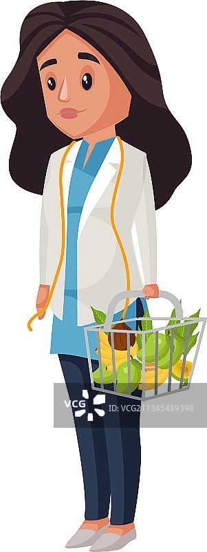卡通人物营养师女士图片素材