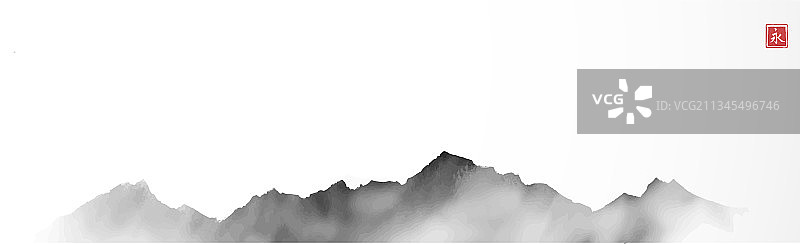 白色背景上的落基山脉图片素材