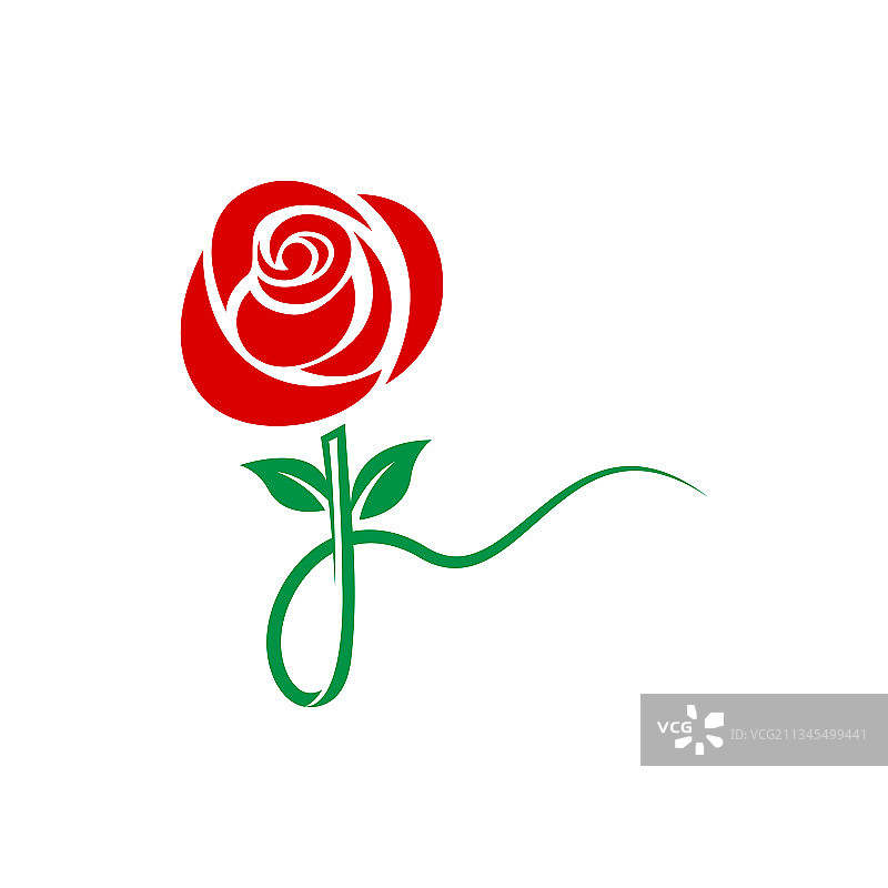 玫瑰花Logo模板图标图片素材