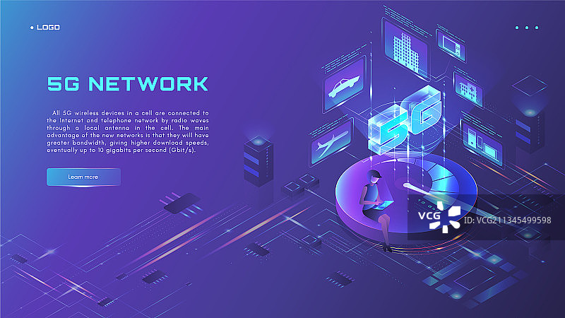 5G网络网站banner设计图片素材