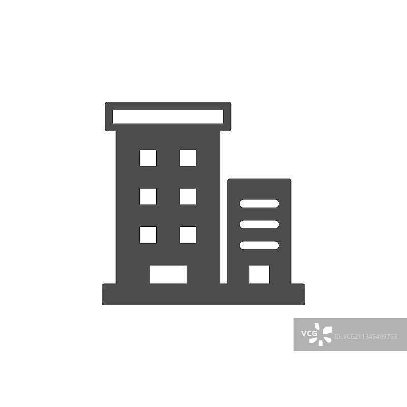 公寓楼标志字形图标图片素材