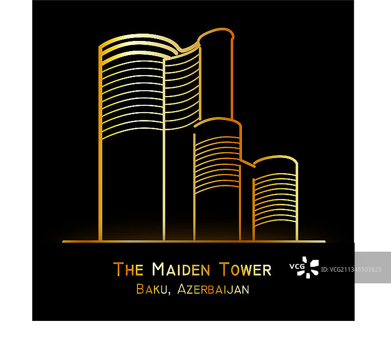 巴库少女塔历史古迹地标图片素材