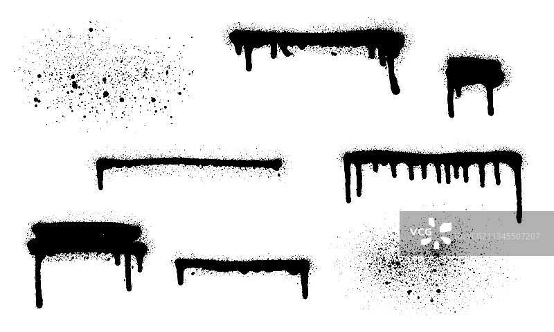 涂鸦喷绘banner喷漆组合图片素材