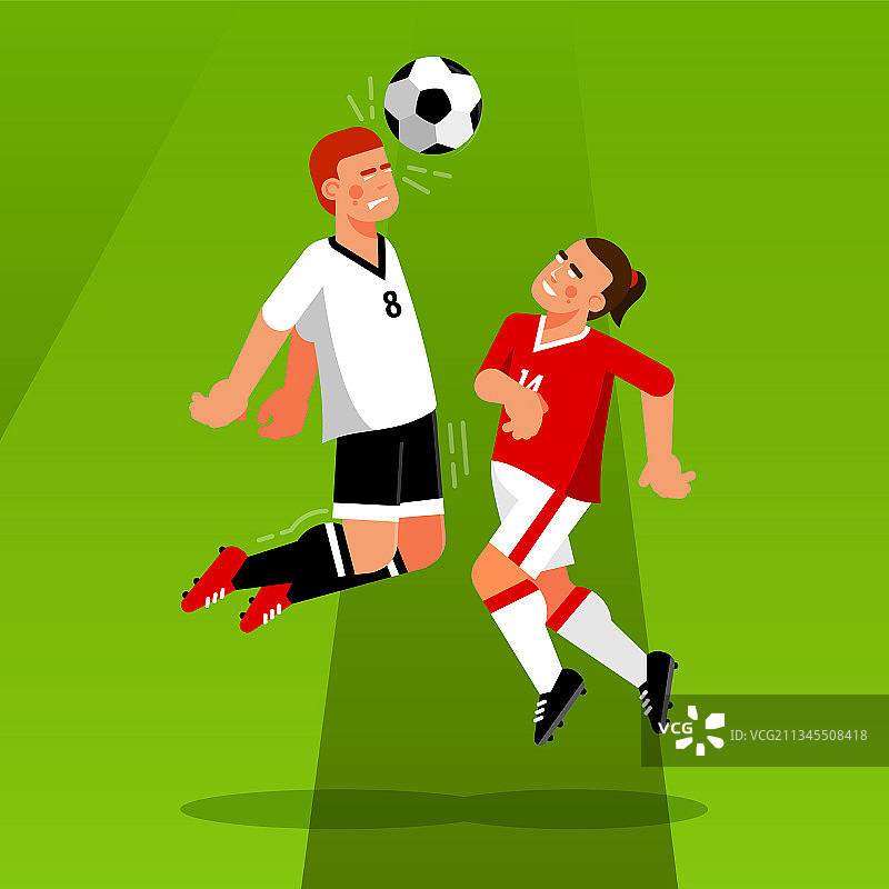 足球场上的足球运动员图片素材