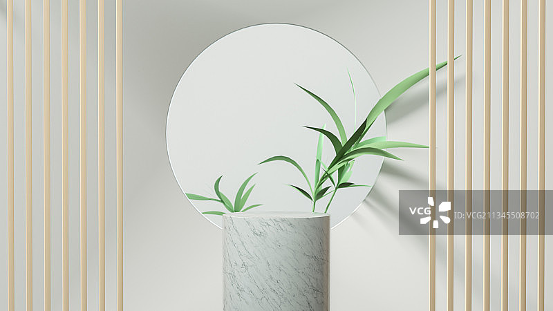 清新柔和简约3D模拟场景产品展台创意图图片素材