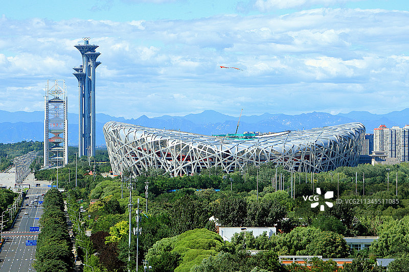 奥运场馆国际体育场鸟巢图片素材