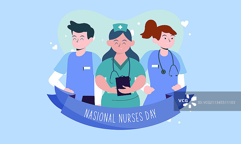 扁平风国际护士节图片素材