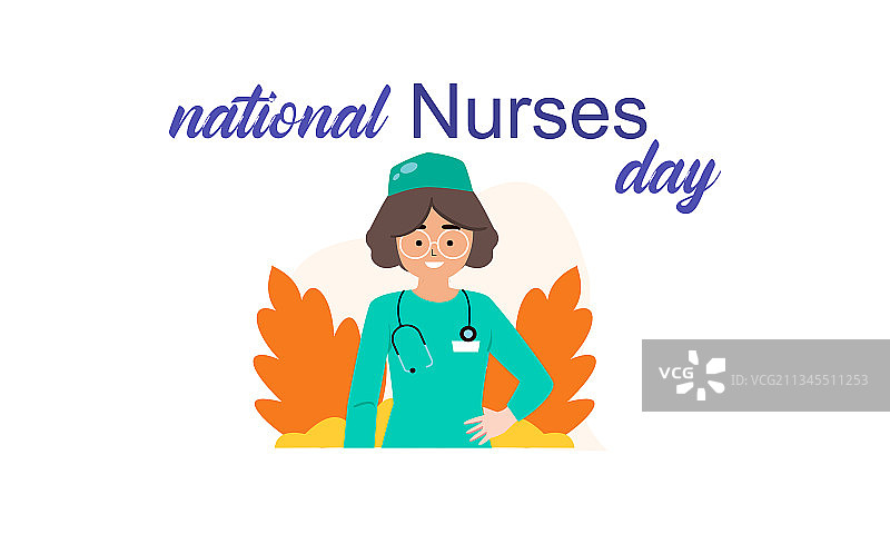 扁平风国际护士节图片素材