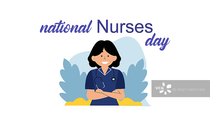 扁平风国际护士节图片素材