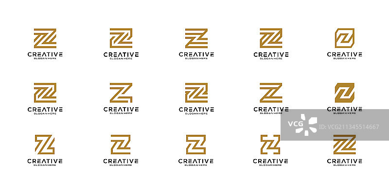 字母Z标志模板套装图片素材