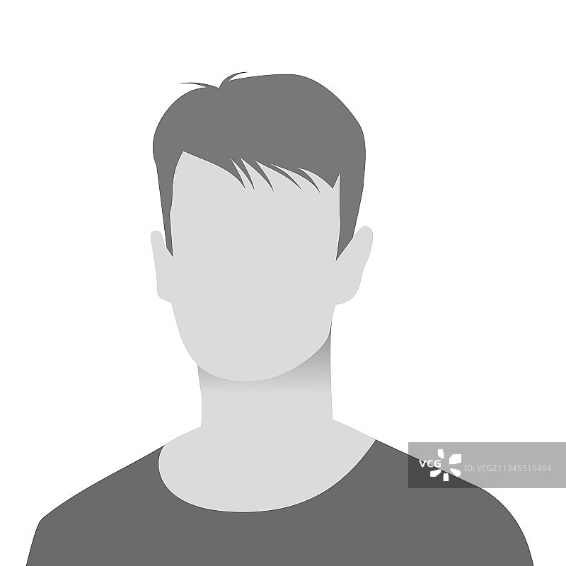 默认头像照片占位符灰色图标图片素材