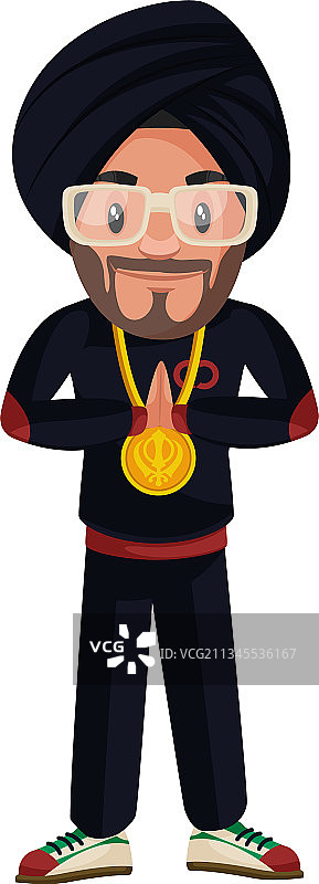 旁遮普歌手卡通人物图片素材