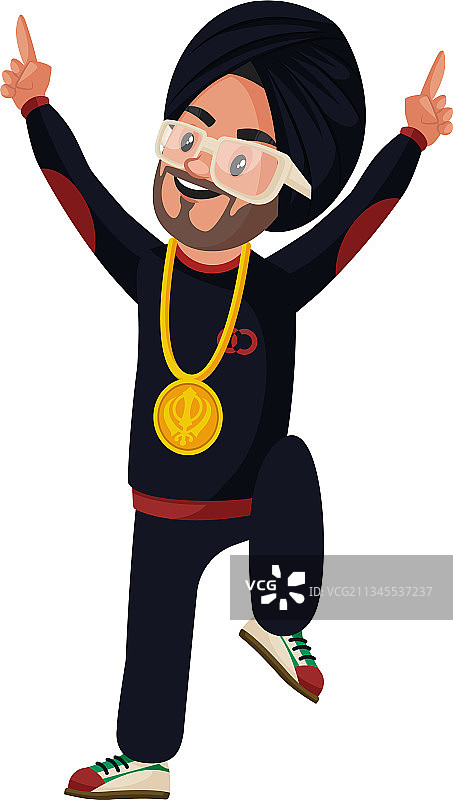 旁遮普歌手卡通人物图片素材