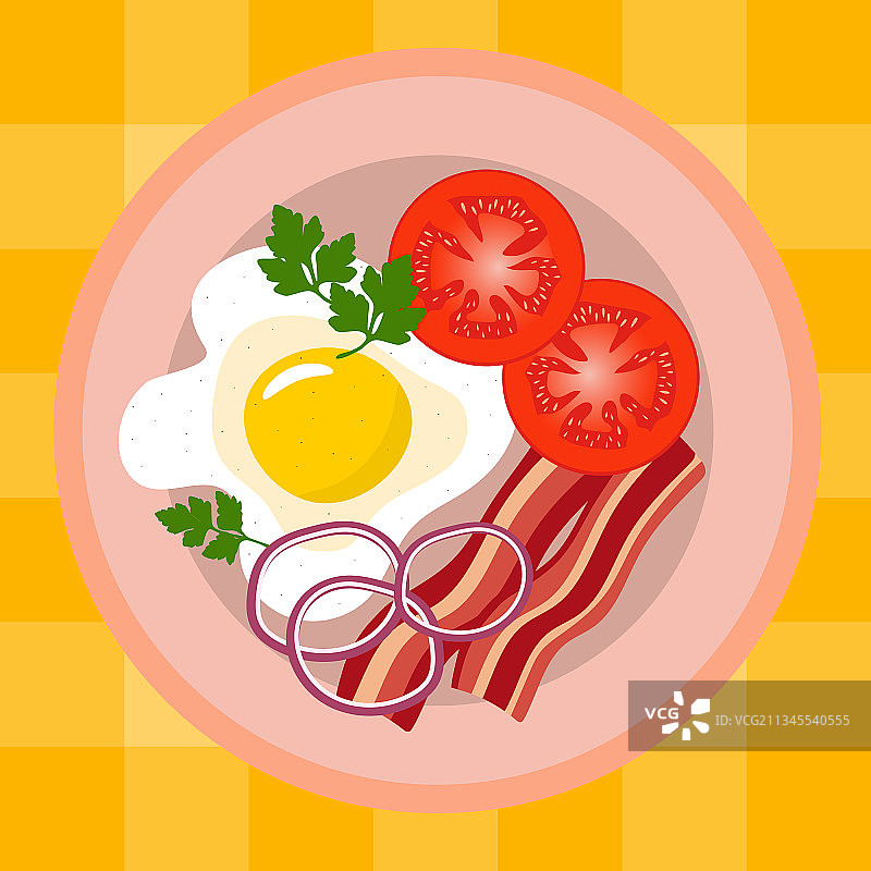 培根番茄炒鸡蛋图片素材
